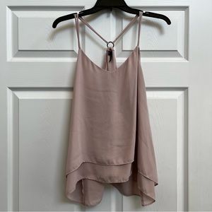 Maurice’s Mauve Multi-Layer Pink Halter Top Tank Top